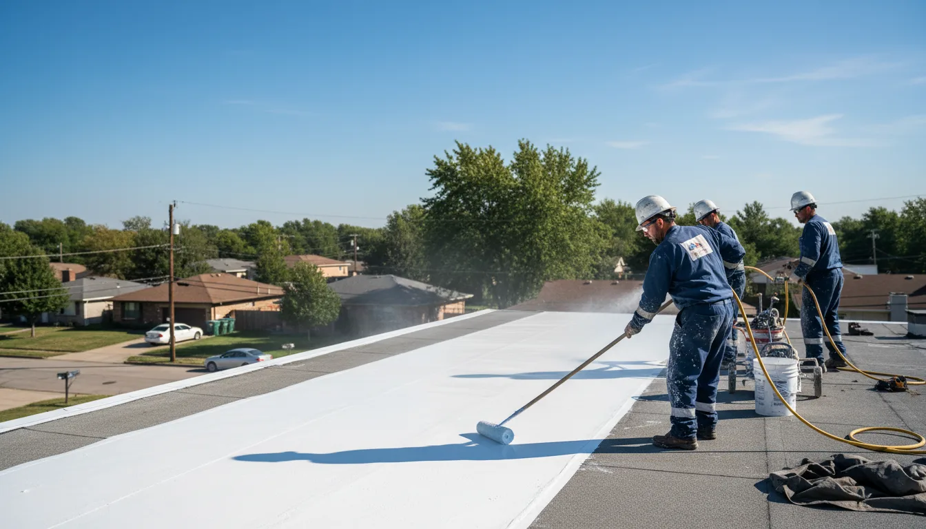 Commercial roof coating in Cornell, IL near me